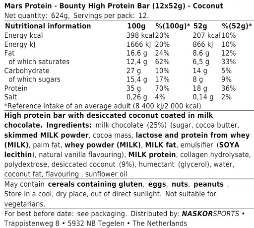 supp4u-24_supp4u-24_Bounty High Protein Bar (12x52g)